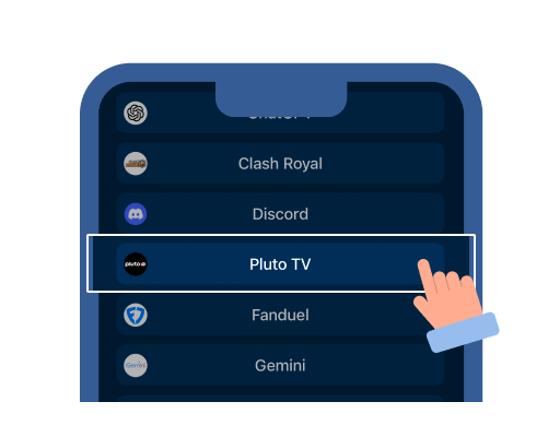 Select the service of your choice from the dropdown list